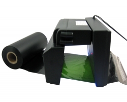 Black to green wax resin UV security ribbon